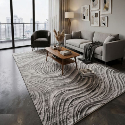 A beautiful home and guest carpet makes your home feel cozy and look great. It has a neat, matching pattern in the middle. It is made from strong, soft fabric that feels nice on your feet and is very easy to clean.