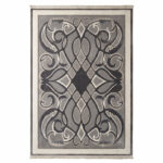 A beautiful home and guest carpet makes your home feel cozy and look great. It has a neat, matching pattern in the middle. It is made from strong, soft fabric that feels nice on your feet and is very easy to clean.