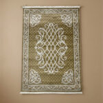 A beautiful home and guest carpet makes your home feel cozy and look great. It has a neat, matching pattern in the middle. It is made from strong, soft fabric that feels nice on your feet and is very easy to clean.