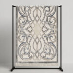 A beautiful home and guest carpet makes your home feel cozy and look great. It has a neat, matching pattern in the middle. It is made from strong, soft fabric that feels nice on your feet and is very easy to clean.