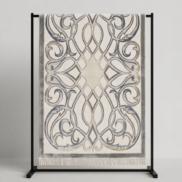A beautiful home and guest carpet makes your home feel cozy and look great. It has a neat, matching pattern in the middle. It is made from strong, soft fabric that feels nice on your feet and is very easy to clean.
