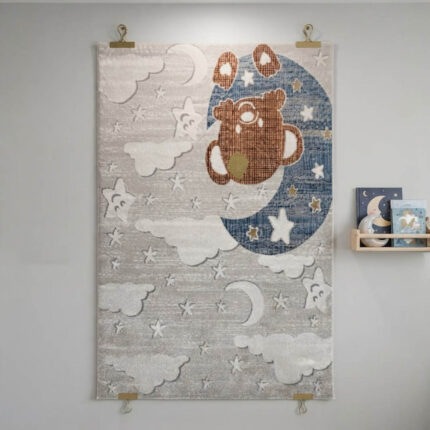 A premium-grade kids' rug featuring a highly durable, high-quality build that withstands constant activity. The pile is tightly woven to be incredibly soft and smooth, creating a comfortable surface for toys and games.