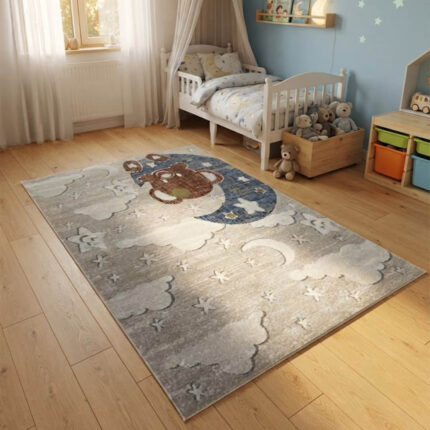 A premium-grade kids' rug featuring a highly durable, high-quality build that withstands constant activity. The pile is tightly woven to be incredibly soft and smooth, creating a comfortable surface for toys and games.