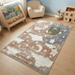 A premium-grade kids' rug featuring a highly durable, high-quality build that withstands constant activity. The pile is tightly woven to be incredibly soft and smooth, creating a comfortable surface for toys and games.