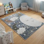 This area rug prioritizes a premium feel with a high-quality, ultra-soft surface that makes floor time comfortable for children.