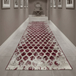 Showcases rich, intricate tribal patterns woven into a low-profile construction, making it perfect for smooth door clearance in entryways.