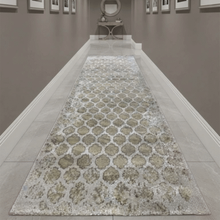 Showcases rich, intricate tribal patterns woven into a low-profile construction, making it perfect for smooth door clearance in entryways.