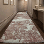 Patterned area runner rug that complements modern home decor.