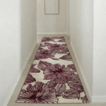 Patterned area runner rug that complements modern home decor.