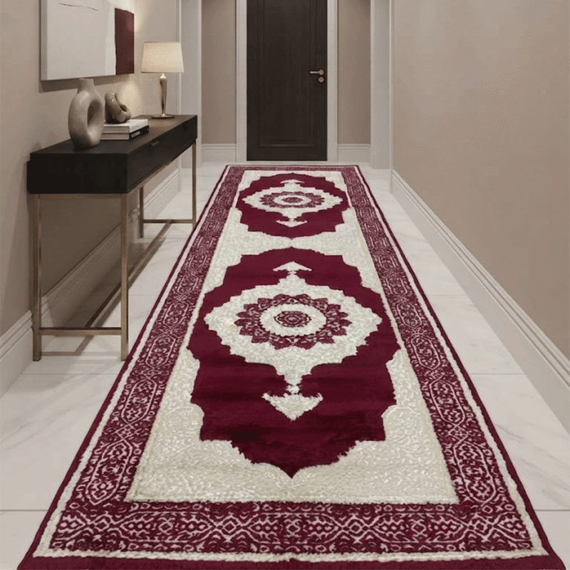 Durable runner carpet for high-traffic hallways and narrow walkways