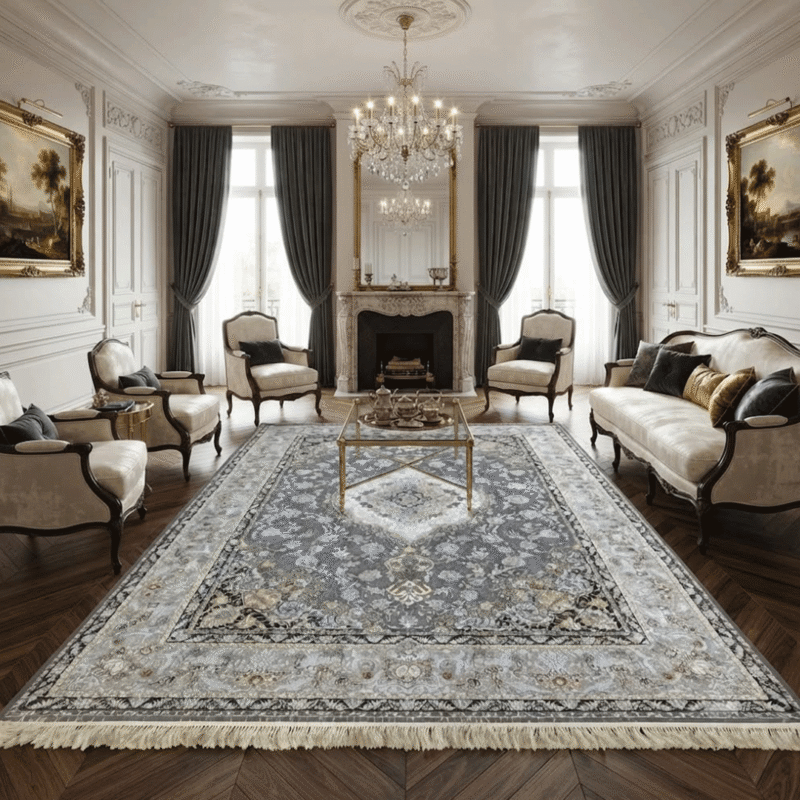 The Heriz is part of our Irani special collection — a classic Persian design in a generous 250x350 cm size, suited to living rooms and majlis spaces. Crafted for daily use with a dense, durable pile. Visit our showroom to see it in person, or order online with delivery across the UAE.