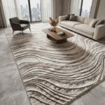 This high-quality Turkish rug replicates the sought-after, lived-in patina of a century-old antique using softly washed, desaturated natural dyes.