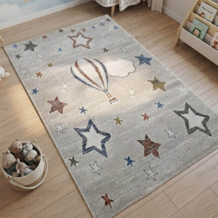 This area rug prioritizes a premium feel with a high-quality, ultra-soft surface that makes floor time comfortable for children.