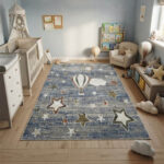 This area rug prioritizes a premium feel with a high-quality, ultra-soft surface that makes floor time comfortable for children.