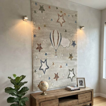This area rug prioritizes a premium feel with a high-quality, ultra-soft surface that makes floor time comfortable for children.